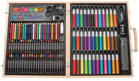 Darice 131-Piece Deluxe Art Set With Wood Case - Amazon Deals