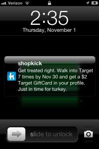 target gift card shopkick