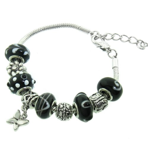 Murano Style Glass Beads and Charm Bracelet - Frugal Gift Idea - Amazon Deals