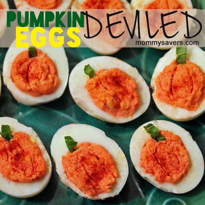 pumpkin deviled eggs