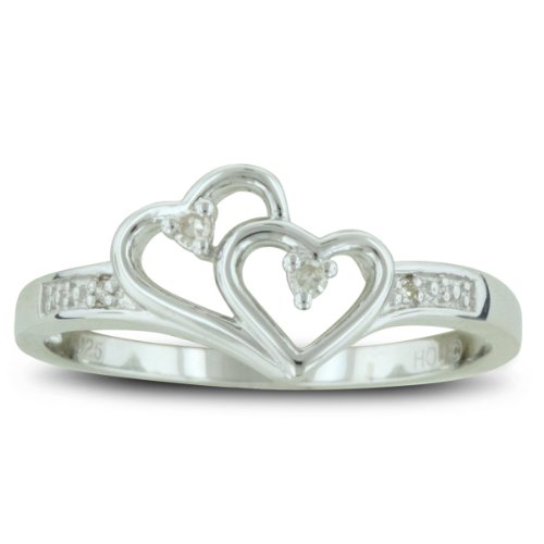 Double Heart Diamond Promise Ring - Amazon Jewelry Deals
