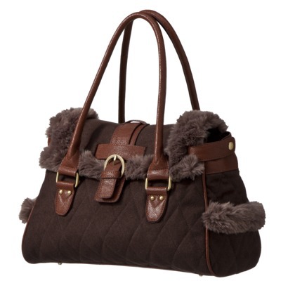 Melie Bianco Fur Trim Satchel - Brown - Target Online Clearance