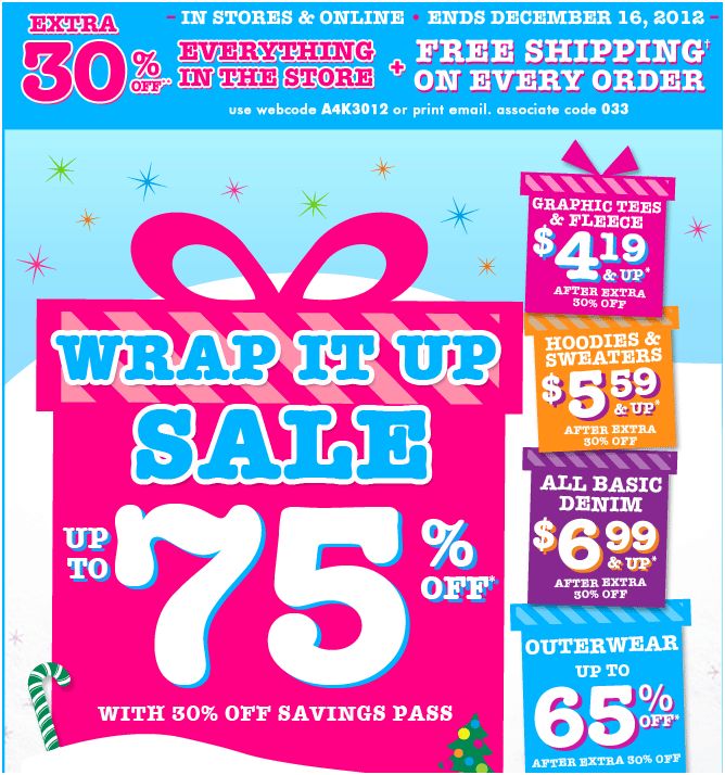 The Children's Place Wrap it up Sale - Frugal Gift Ideas