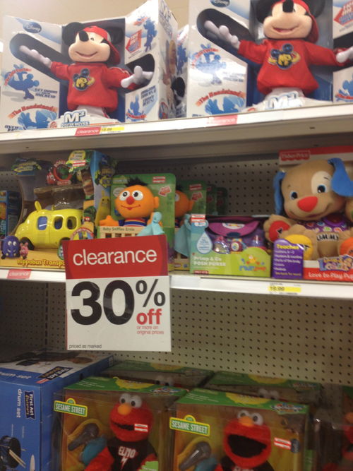 target toy clearance january 2013