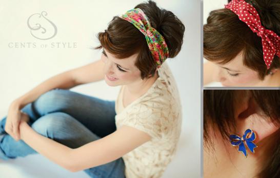 cents of style fabric headwrap and earrings