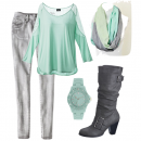 Frugal Fashionista: Mint and Gray