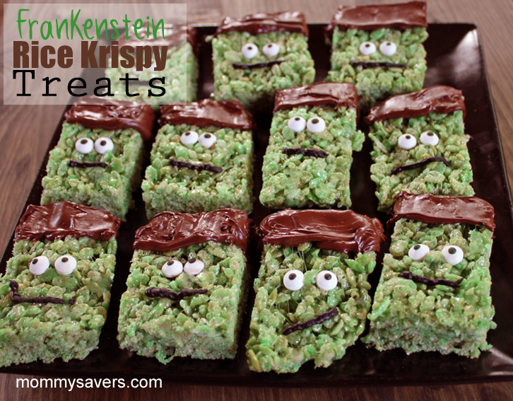 Halloween Treats: Frankenstein Rice Krispy Treats | Mommysavers.com