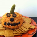halloween food: Jack-o-lantern cheese ball