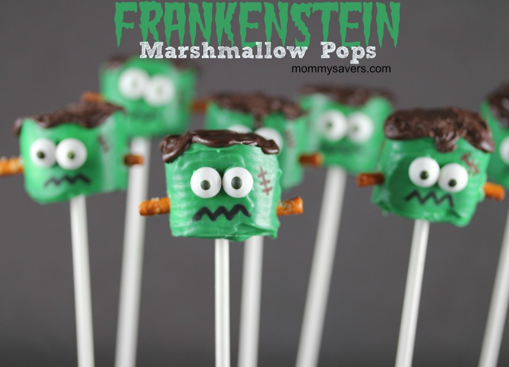 frankenstein marshmallow pops