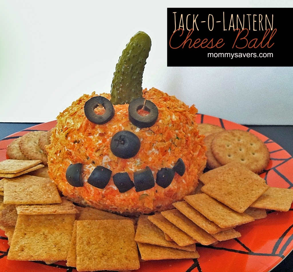Halloween Recipes: jack-o-lantern cheese ball