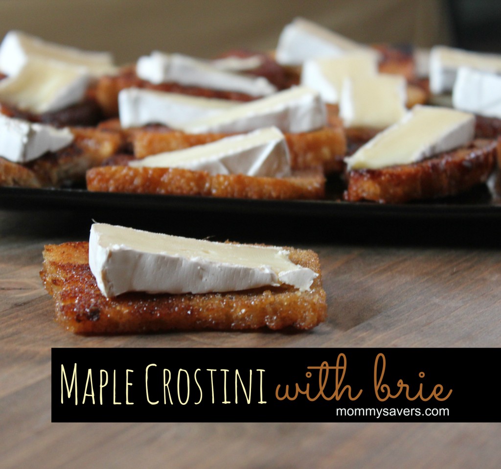 maple crostini with brie