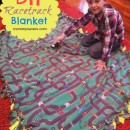 DIY No-Sew Fleece Racetrack Blanket