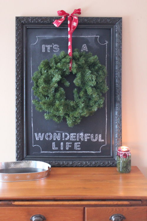 Homemade Christmas Decorations:  Christmas Chalkboard