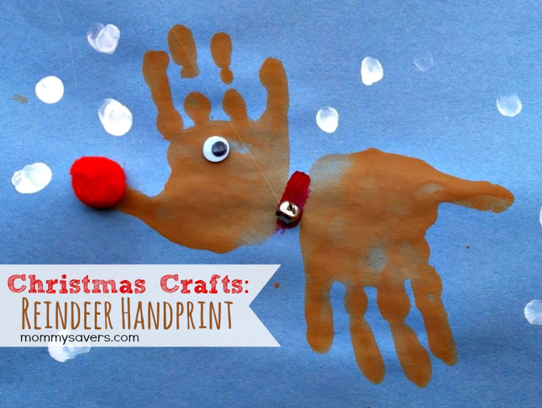 christmas crafts: reindeer handprint