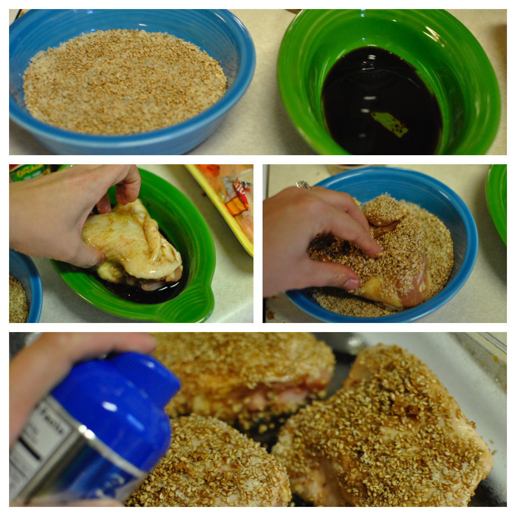 Sesame Crusted Baked Chicken