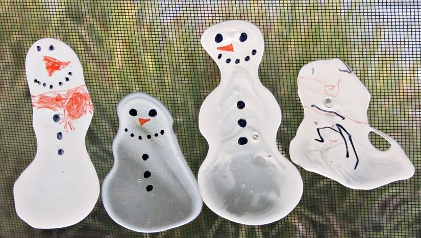 indoor snowman crafts window snowmen