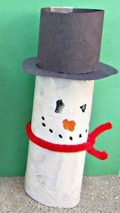 toilet paper roll snowman craft