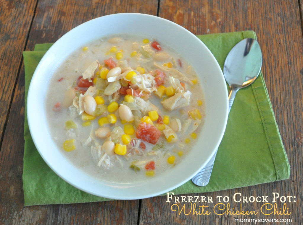 Crock Pot Freezer Meals - White Chicken Chili Mommysavers.com 
