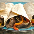 steak and pepper tacos