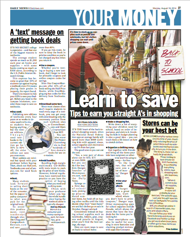 back to school tips from New York Daily News