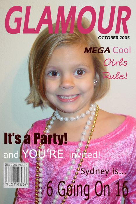 glamour girl party invitation