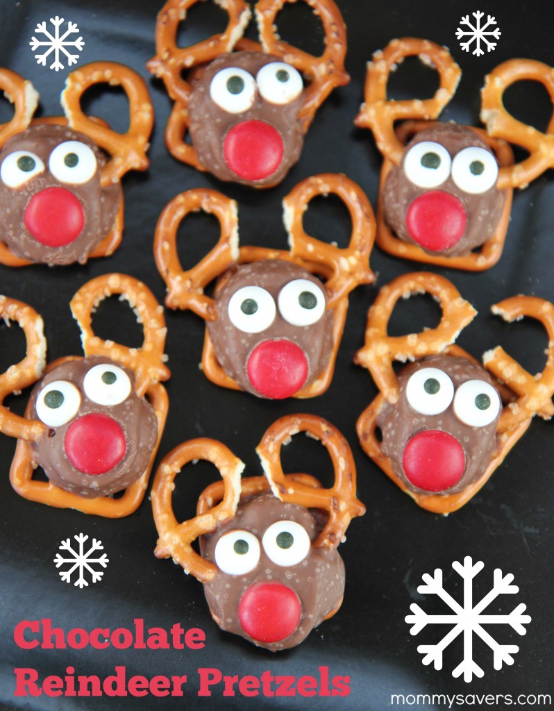 chocolate reindeer pretzels