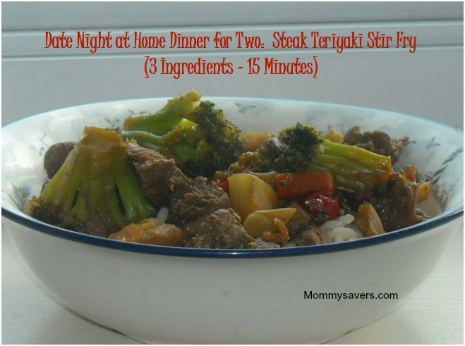 date night at home dinner for two teriyaki steak stir fry 15