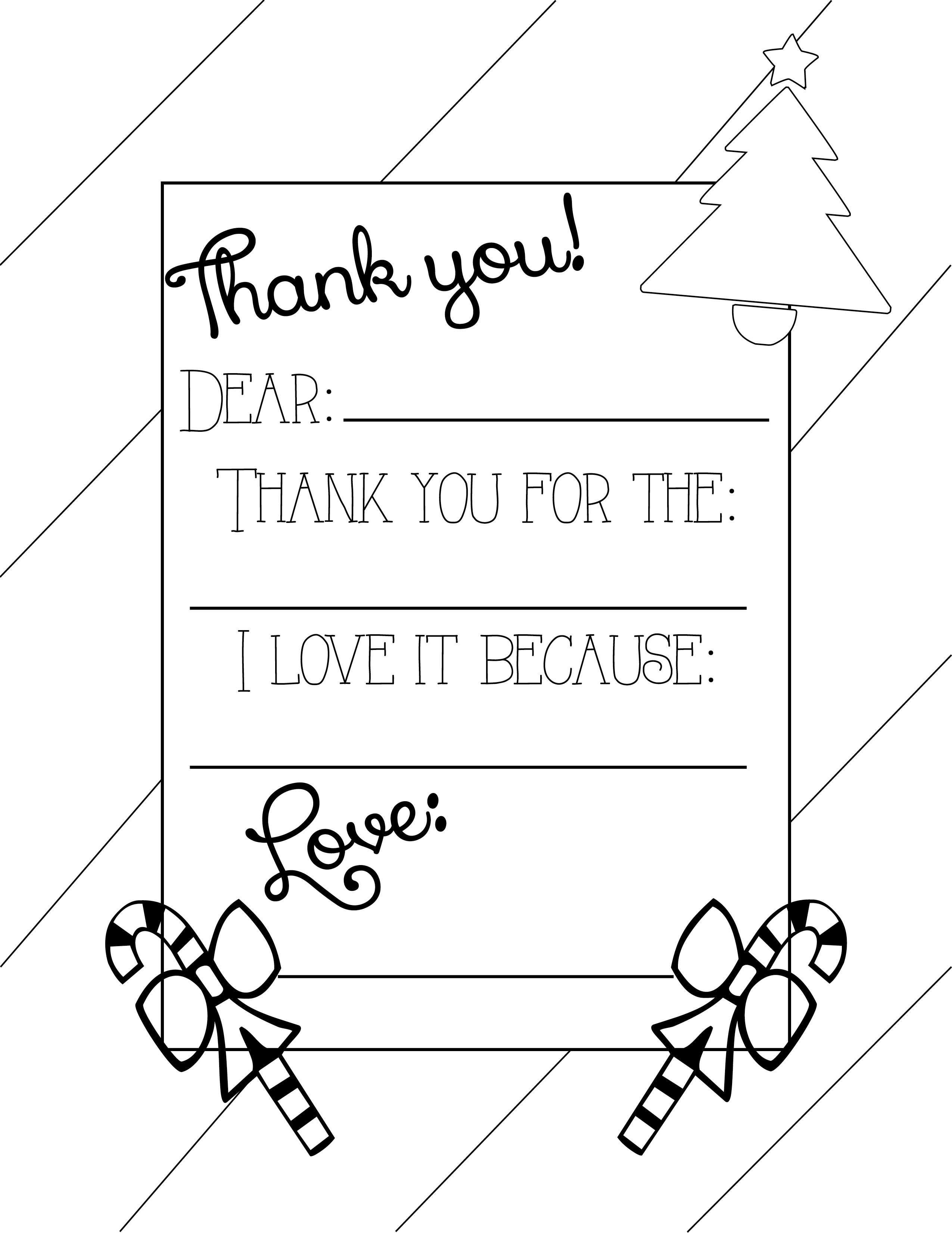 Free Printable Thank You Card For Christmas Thank You Card Template Thank You Cards From Kids Teacher Cards